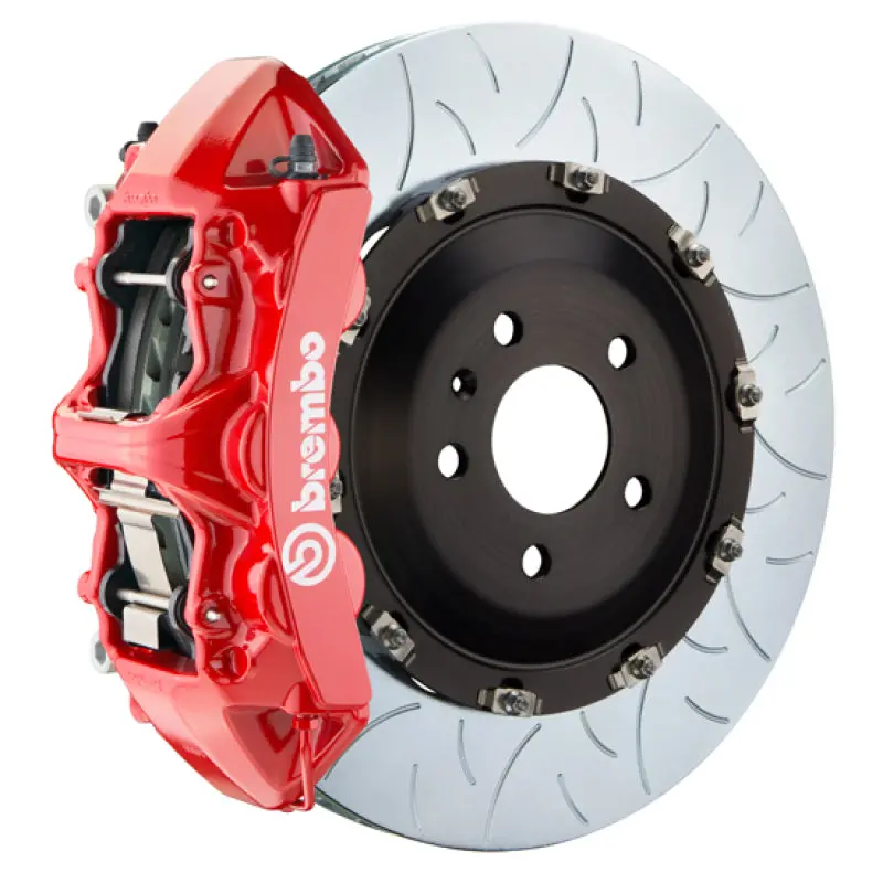 Brembo Gt Big Brake Kit For 2003–2007 Porsche Cayenne S/Turbo: 6-Piston Front Calipers, 405X34Mm Slotted 2-Piece Rotors (Type 3 – Red) 1