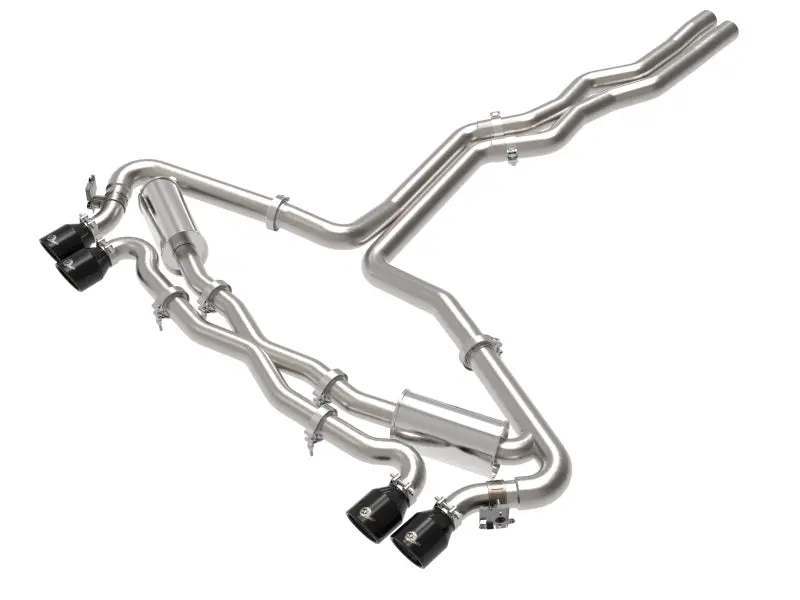 Afe Mach Force-Xp Cat-Back Exhaust System – 3" To 2.5" Stainless Steel, Black Tips, For 2020–2022 Audi Rs6 Avant 4.0L V8 1