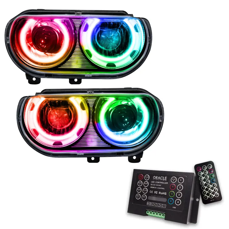 Oracle Colorshift Smd Headlight Kit For 2008–2014 Dodge Challenger – Hid-Style With 2.0 Controller 1