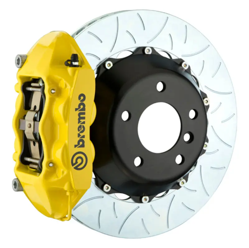 Brembo Gt Big Brake Kit For 2011–2012 Bmw 1M Coupe – Rear, 380X28Mm Slotted Two-Piece Rotors, Yellow Calipers 1