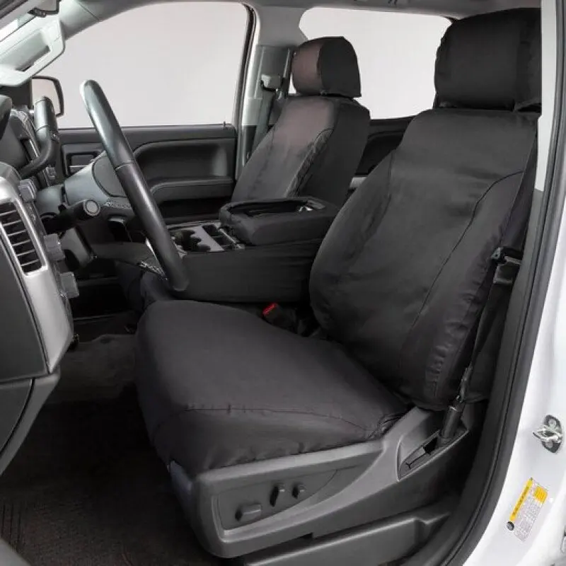 Covercraft Seatsaver Polycotton Front-Row Seat Covers For 2007–2009 Gmc Sierra – Charcoal 1