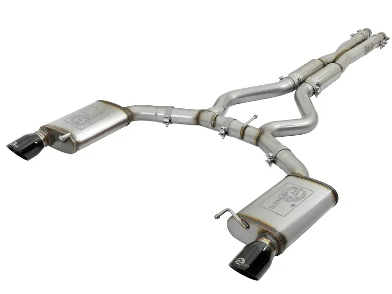 Afe Mach Force-Xp Cat-Back Exhaust System – 3" To 2.5" Stainless Steel, Black Tips, For 2020–2022 Audi Rs6 Avant 4.0L V8 2