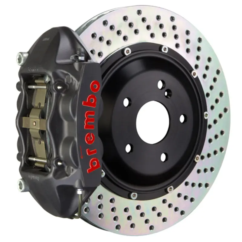 Brembo Gts Front Big Brake Kit For 2014+ Mini Cooper – 4-Piston Calipers, 345X28Mm Drilled 2-Piece Rotors (Black Ha Finish) 1