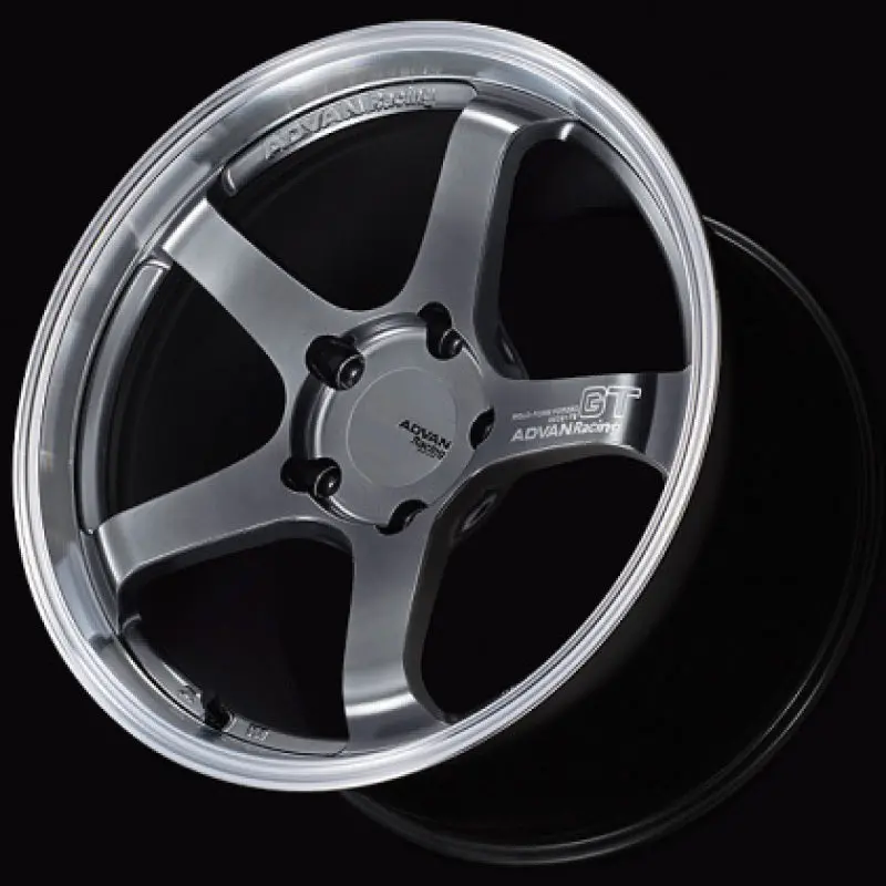 Advan Gt Premium Machined Wheel – 21X10.5 Inch, +15Mm Offset, 5X112 Bolt Pattern, Hyper Platinum Black Finish 1
