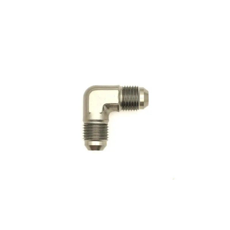 Deatschwerks 6An Male Flare X 6An Male Flare 90° Fitting – Anodized Matte Black 1
