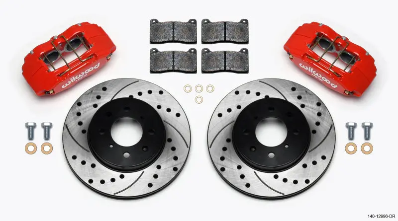 Wilwood Dpha Front Brake Kit For Honda/Acura – Red-Anodized Calipers With Drilled 262Mm Oem-Sized Rotors 1