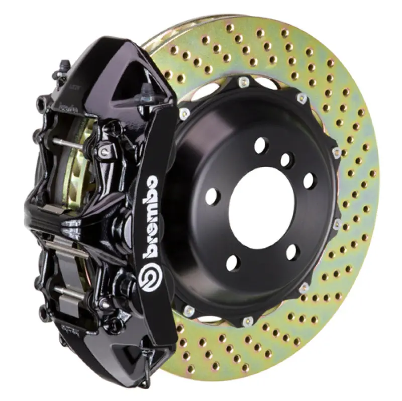 Brembo Gt Big Brake Kit – Front, 6-Piston Cast Calipers & 355×32Mm Drilled Rotors For 2005–2014 Mustang Gt (Non-Abs) 1