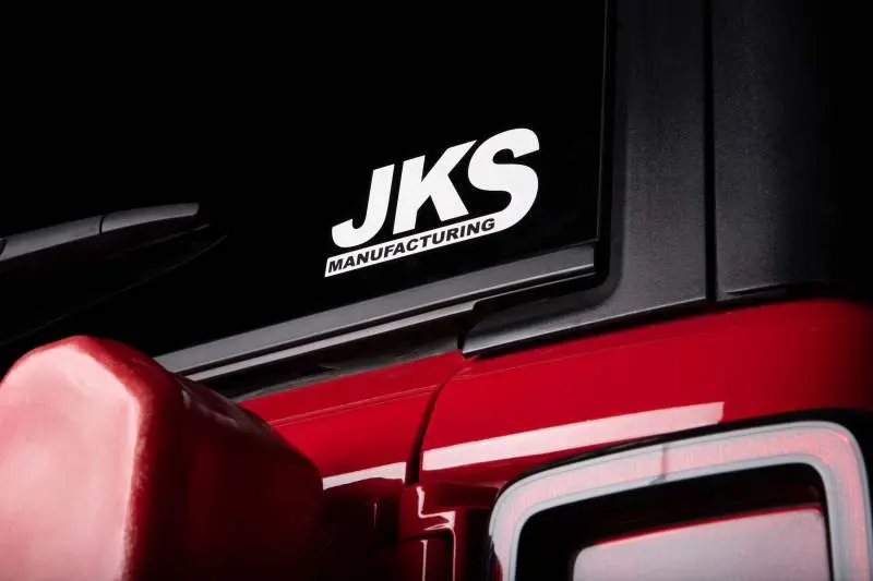 Jks Manufacturing 2.5" X 5" Die-Cut White Decal – Off-Road Branding Sticker 1