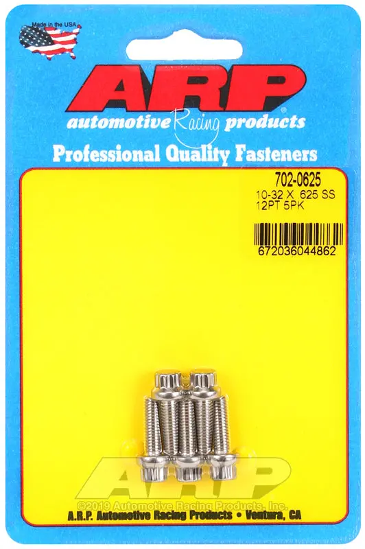 Arp Stainless Steel 10-32 × 0.625-Inch 12-Point Socket Head Cap Screws 1